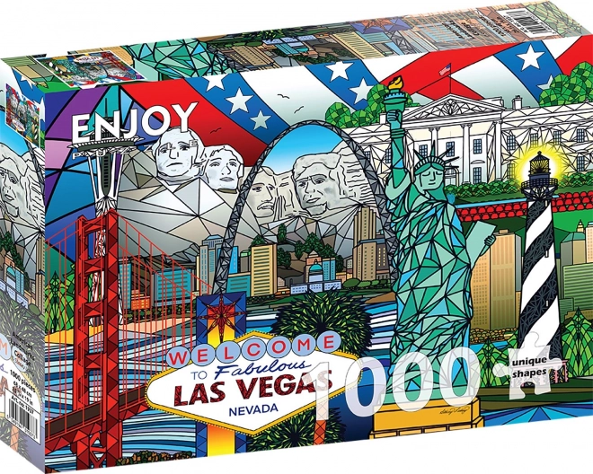 Amerikai nevezetességek puzzle 1000 darabos