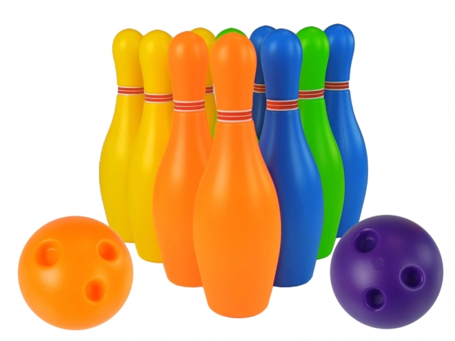 Színes Bowling Készlet 10 db Labda