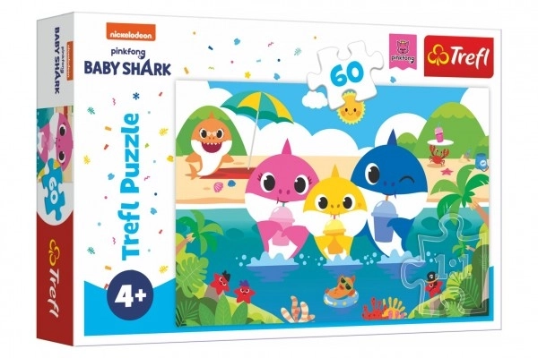 Puzzle Baby Shark a családi nyaralás 60 darabos