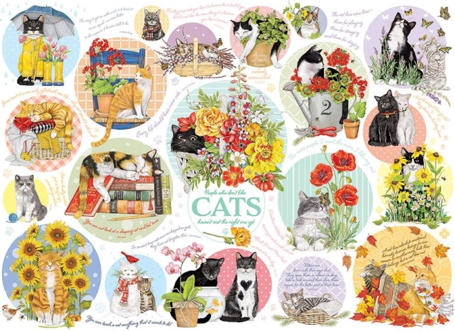 Puzzle Macska gondolatok 1000 darab Cobble Hill-től
