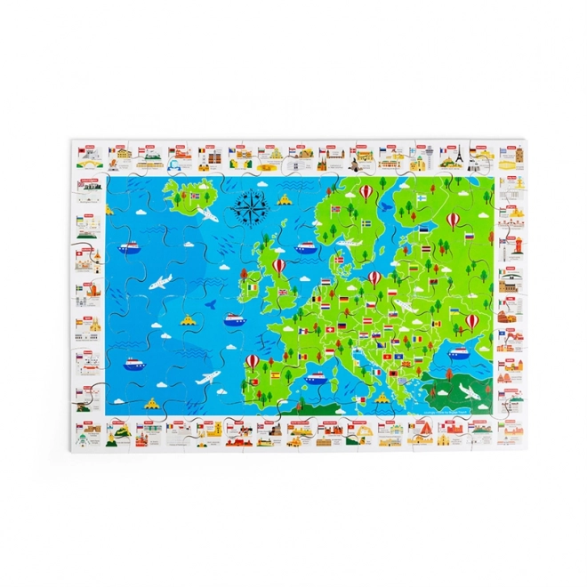 Bigjigs Toys európai nevezetességek puzzle