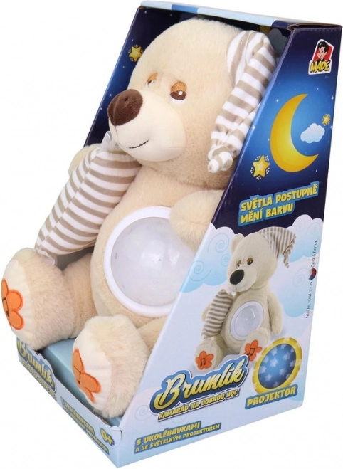 MaDe Brumlík maci alvásra fénnyel és dallammal