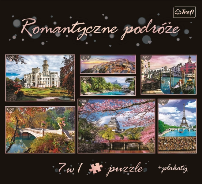 Romantikus kirándulások puzzle készlet 7 az 1-ben