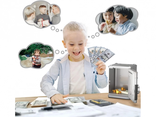 Játékbank széf pénztárca kóddal