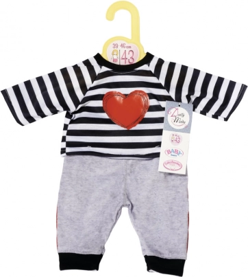 Dolly Moda csíkos melegítő szett 43 cm-es babákhoz