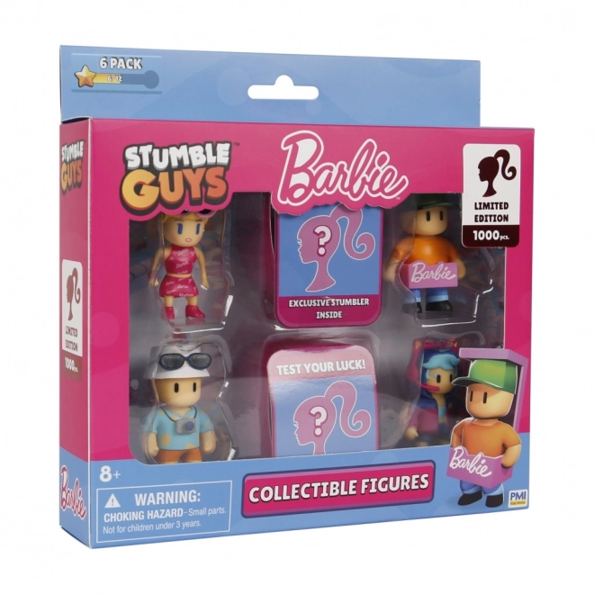 Deluxe doboz Stumble Guys X Barbie figurákkal 6 db