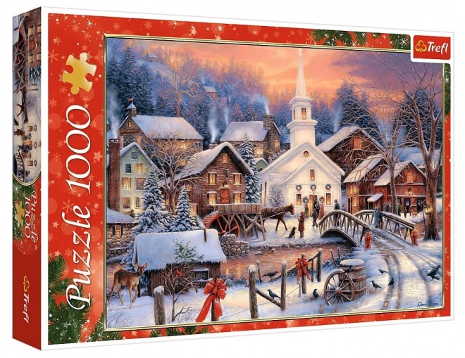 Fehér karácsony 1000 darabos puzzle