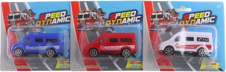 műanyag kisautó kártyán 10 cm