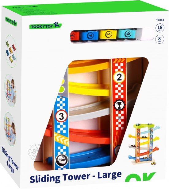Tooky Toy Színes autópálya csúszda
