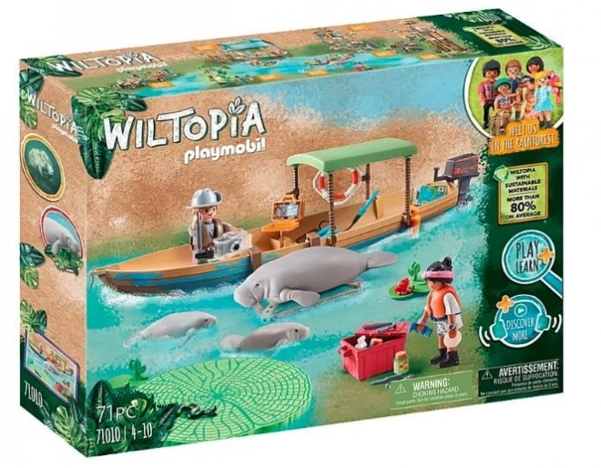 Wiltopia Figura készlet 71010 Kishajós kirándulás manátikkal