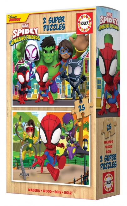 Spidey és csodálatos barátai fából készült puzzle