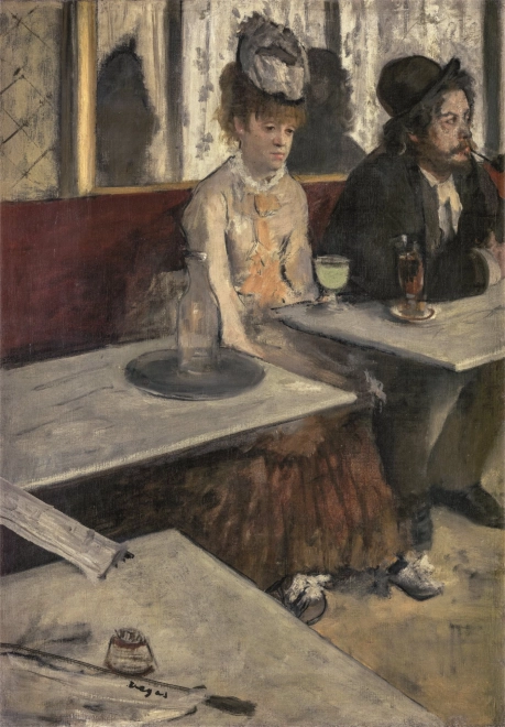 Puzzle 1000 darabos - Degas: Dans un Café - Clementoni