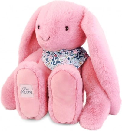 Doudou plüss nyuszi sállal rózsaszín