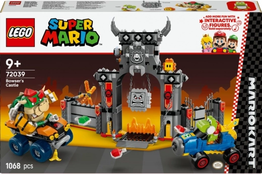 lego super mario mario kart – bowser vára versenykészlet
