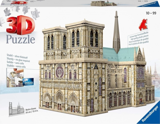 Notre-Dame székesegyház 3D puzzle - Ravensburger