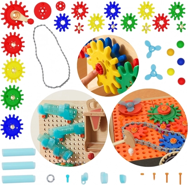 Masterkidz Műhelyasztal STEM 111 db tartozékkészlet