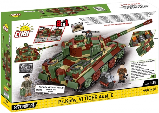 Páncélos Tigris Tank Modell 870 Darabos Építőkészlet