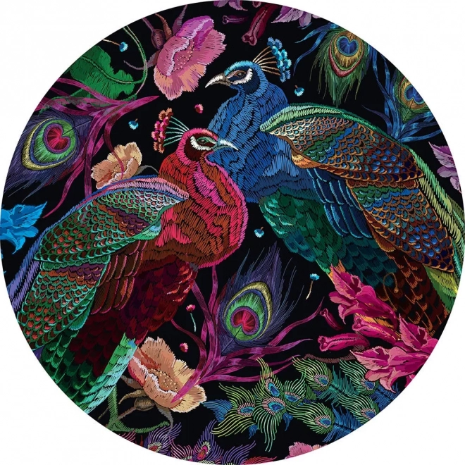 Kerek puzzle Titkos Kert: Páva Pár 500 darab