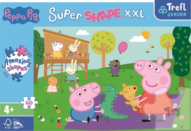 Trefl puzzle prasátka peppa szuper alakú XXL játék