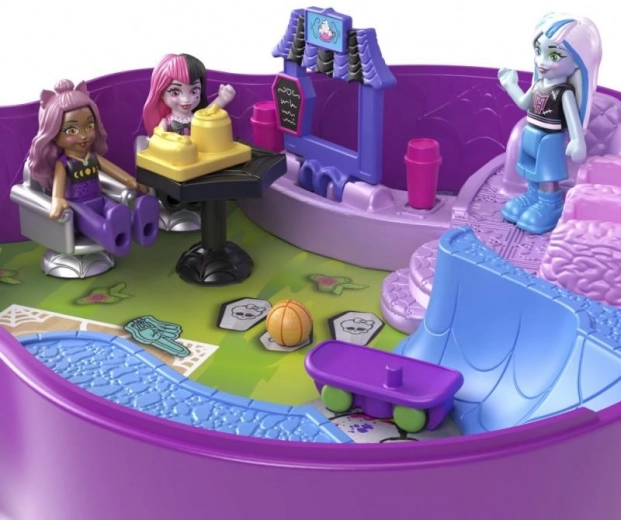 Kétszintes iskola és gördeszkapark