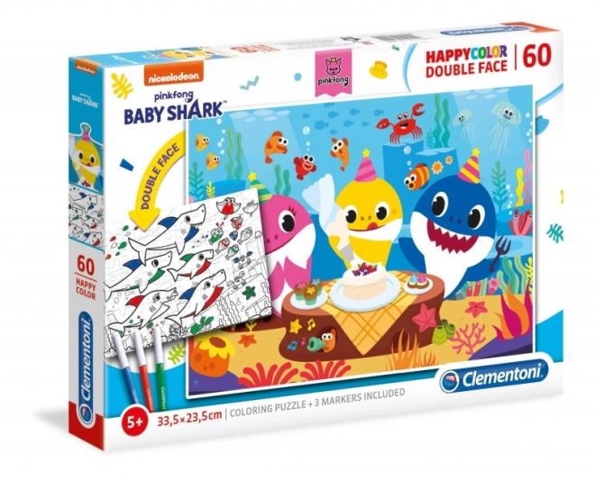 Kétoldalas puzzle Baby Shark: Ünnep