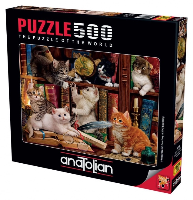Puzzle Cicák a könyvtárban 500 darabos