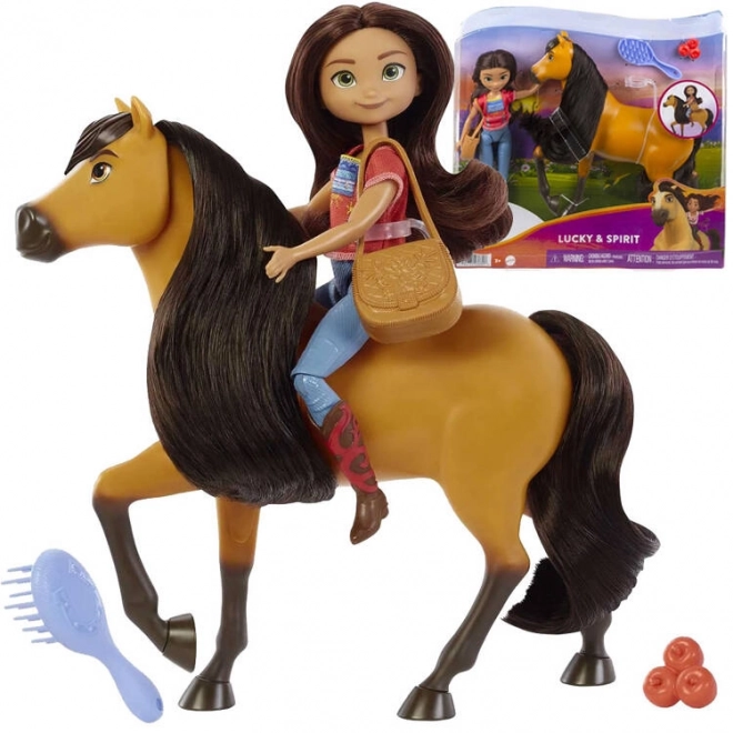 Mattel Lány és Ló - Spirit a Szabadság Lovasa Játékfigura