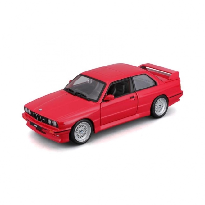 Bburago BMW 3-as sorozat M3 1988 piros modell autó