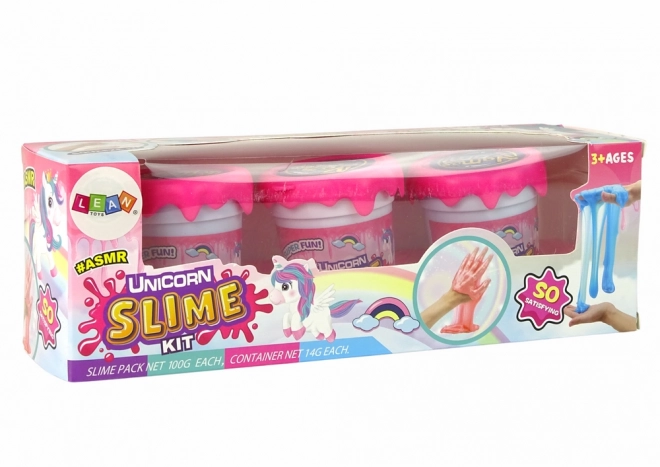 Csillogó unikornis slime készlet gyerekeknek