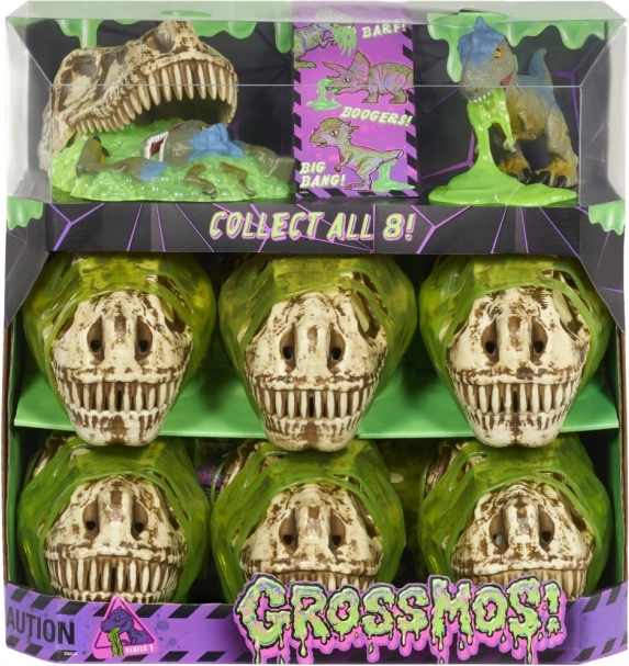 Gyűjtői figura GROSSMOS dinoszaurusz – meglepetés a koponyában