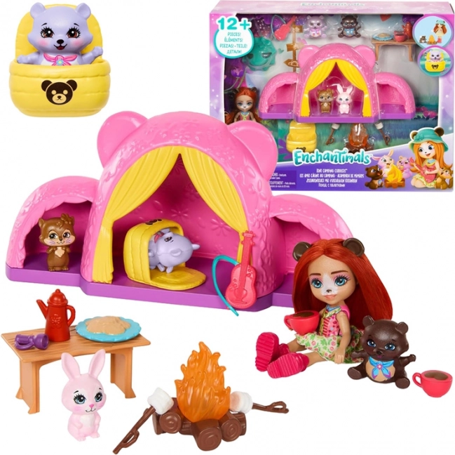 Enchantimals kempingsátor babával és állatkákkal