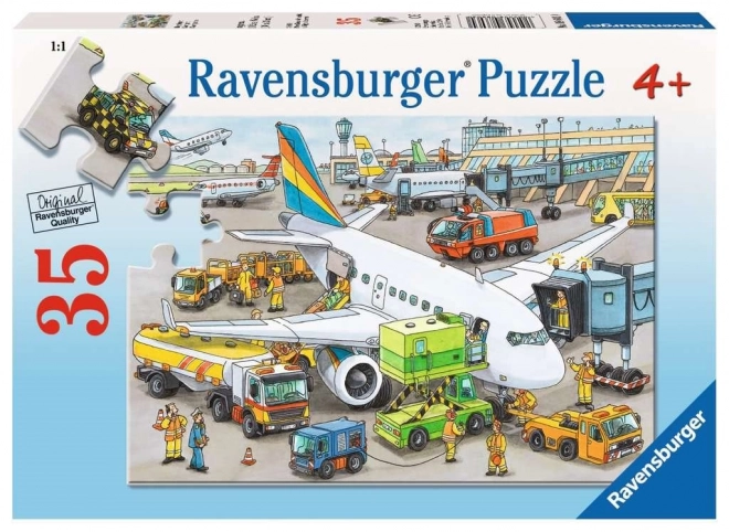 Zsúfolt repülőtér puzzle 35 darabos