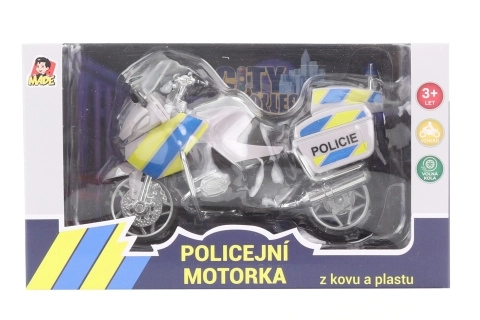 Fém rendőrségi motor 12 cm