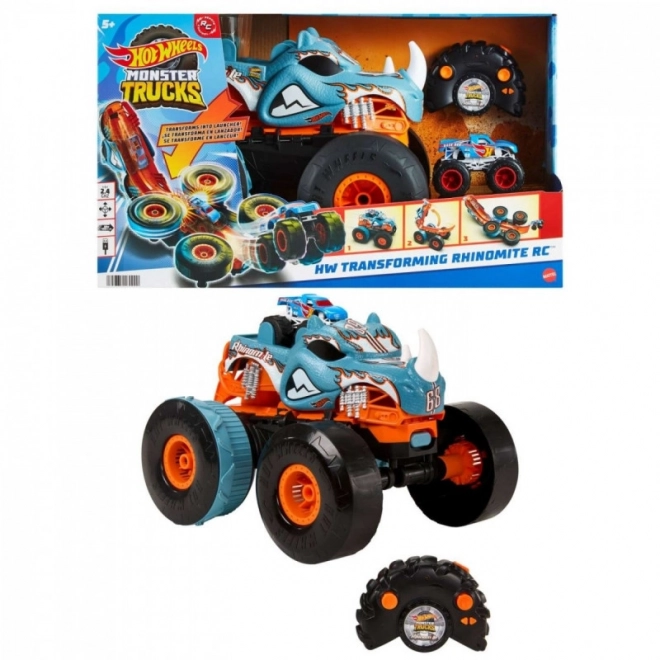 Hot Wheels Monster Trucks Rc Rhinomite Mega Átalakuló Távirányítós Jármű 1:12