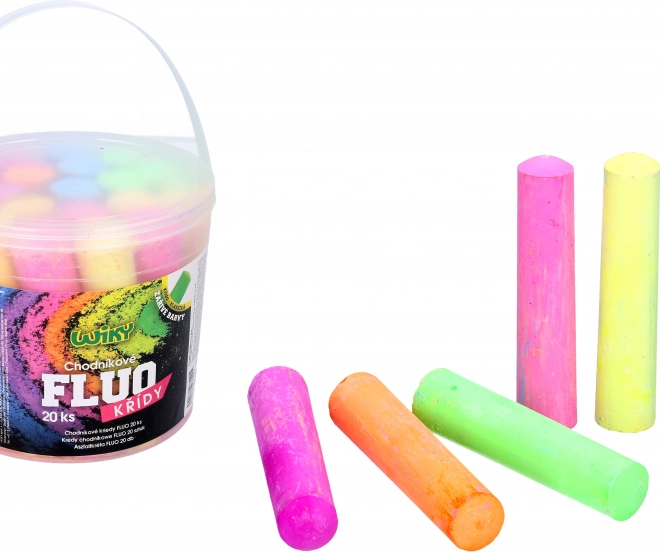 Fluoreszkáló járdakréták 20 db