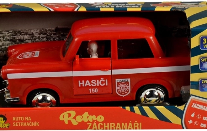 Retro tűzoltóautó lendkerékkel