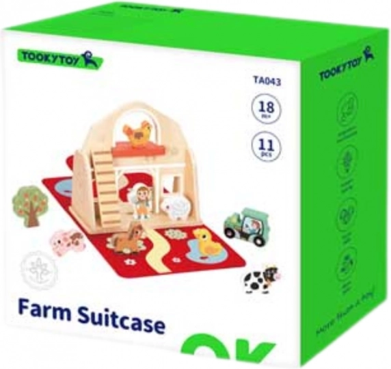 Tooky Toy Fa Összerakható Tanyája Állatfigurákkal