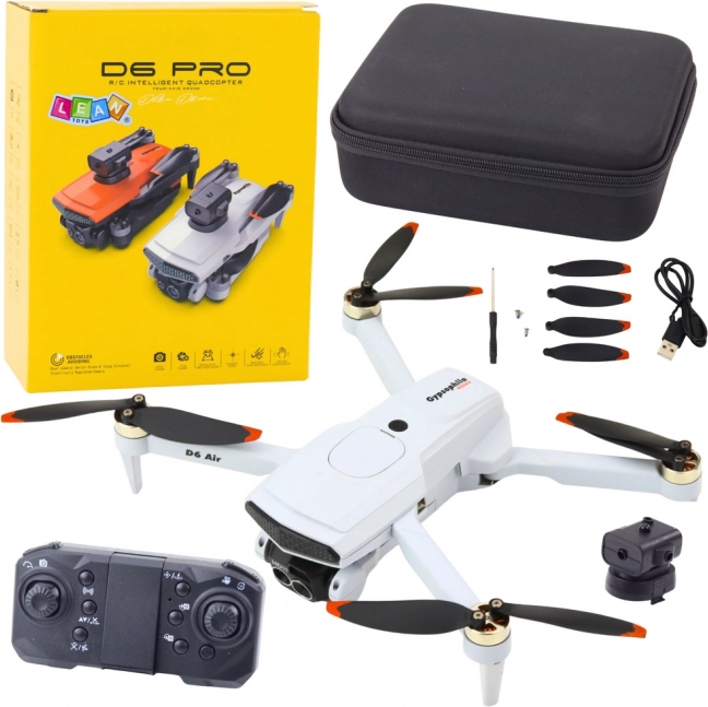 Dron D6 Pro kamerával és LED világítással