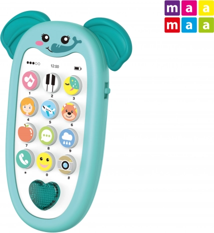 Maamaa gyerek telefon elefánttal, effektekkel, 13,5 cm