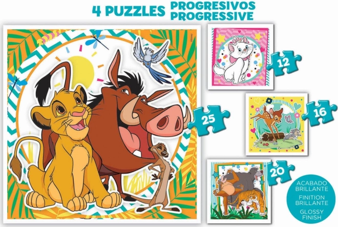 Disney állatok puzzle készlet