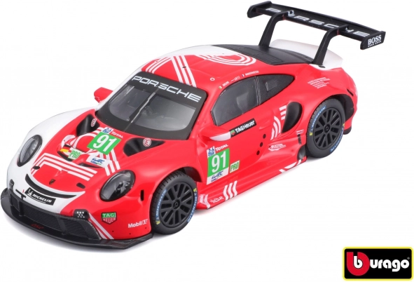 Fém modell Bburago Porsche 911 RSR LM 2020 1:43 dekoratív dobozban