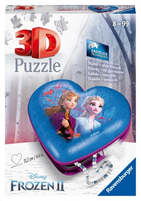 Fagyos Szív Ékszerdoboz - Jégvarázs 2 Ravensburger 3D Puzzle