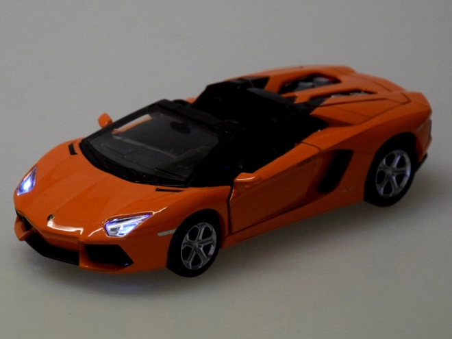 Fém modell autó Lamborghini Aventador Roadster 1:32 interaktív