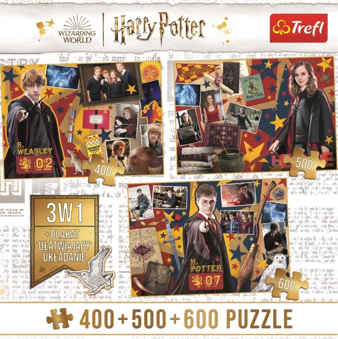 Trefl puzzle harry potter: Ron, Hermione és Harry 400 + 500 + 600 darab