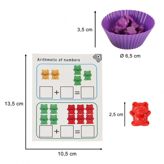 Montessori matematikai oktató mackók 44 darab