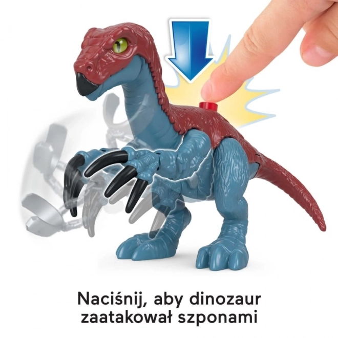 Jurassic World imaginext therizinosaurus és owen figura szett