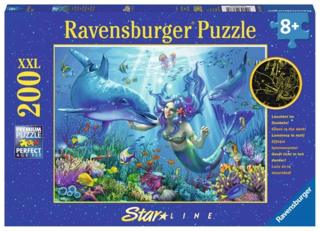 Ravensburger világító puzzle - vízalatti paradicsom XXL, 200 darab