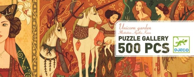 Panorámás puzzle egyszarvú kert 500 darabos - DJECO