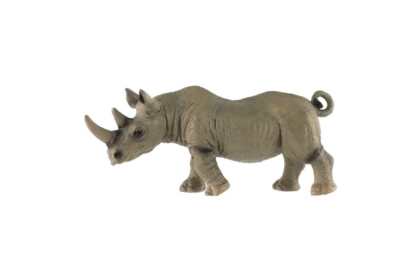 Kétagyarral rendelkező orrszarvú műanyag figura 14 cm