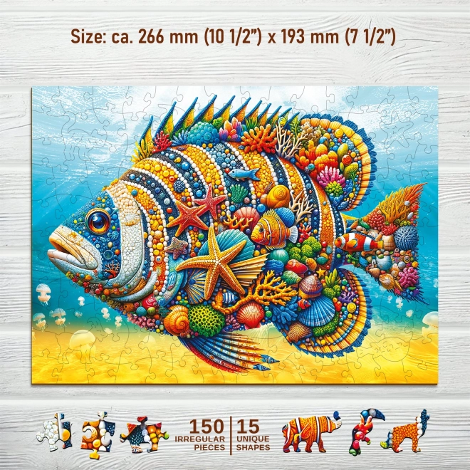 Fa puzzle divatos hal 150 darabos